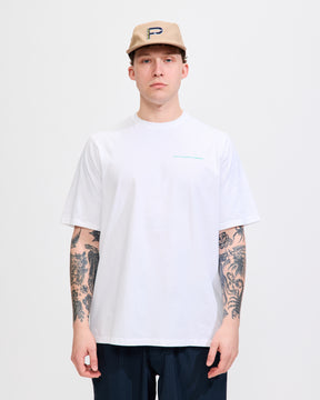 Logo T-Shirt in White/Peacock Green