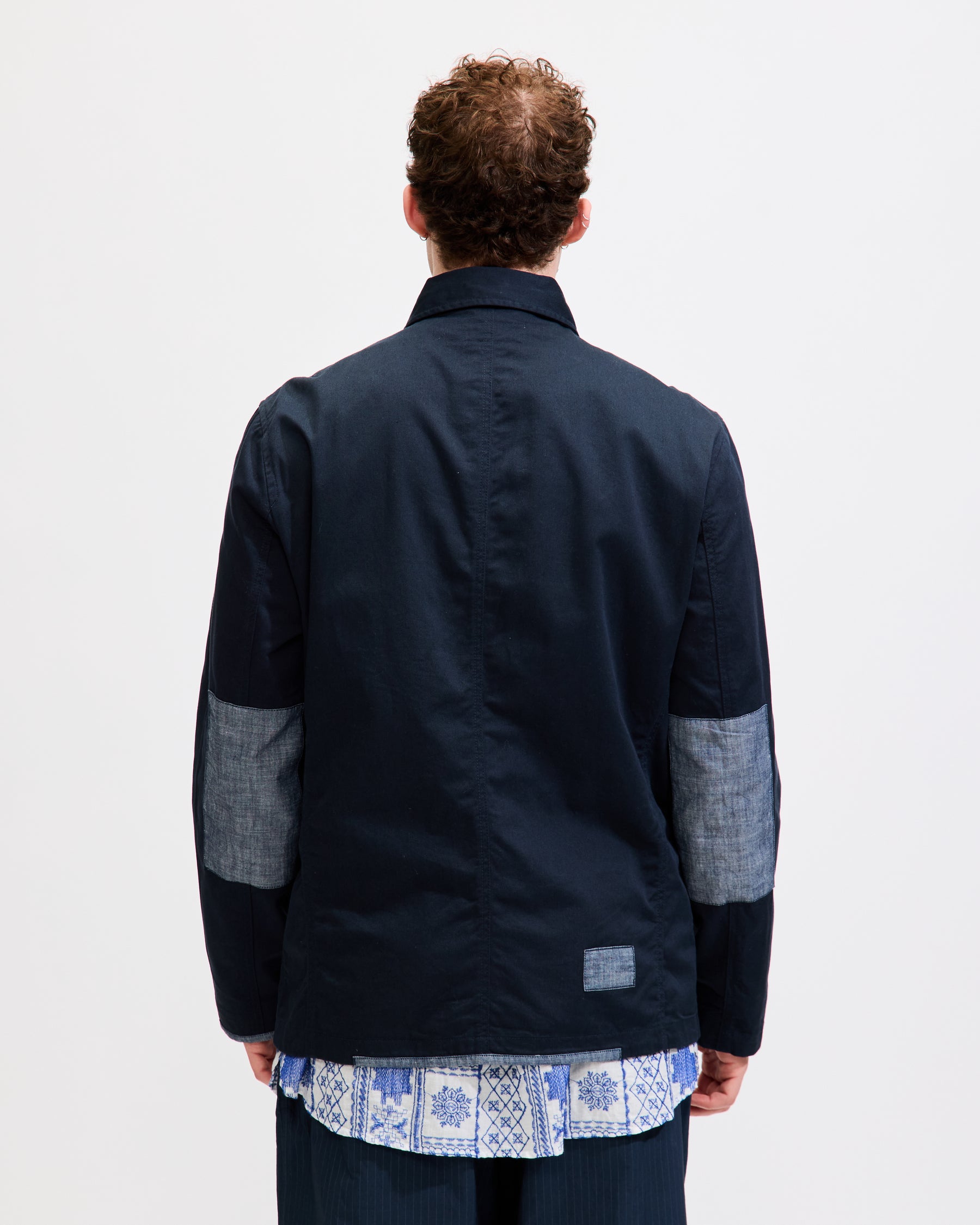 Patched Bakers Jacket in Navy