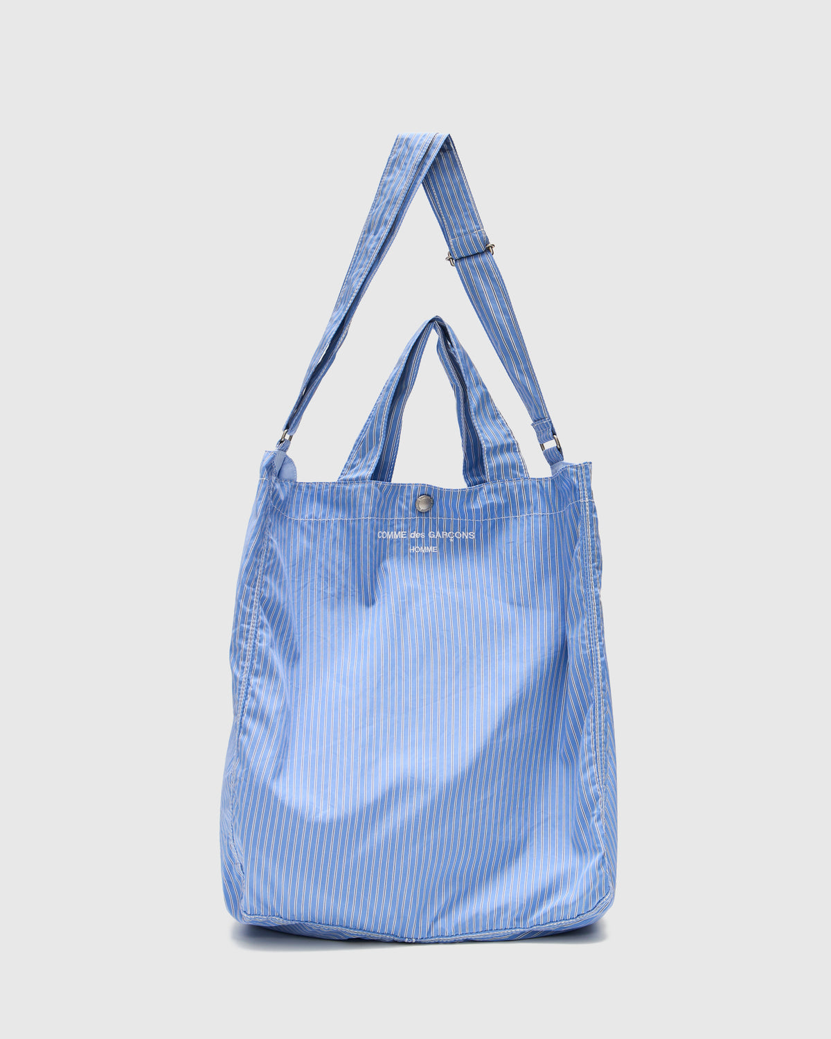 Cotton Tote Bag in Blue/White