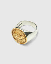 Natural Selection Signet Ring in Silver 925/14K Gold