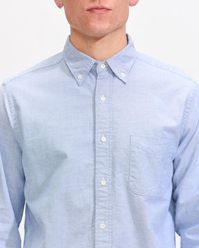 Beams Plus B.D. Oxford in Blue Homme Essentials 