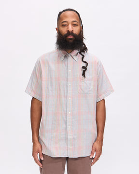 Beams Plus BD Giza Cotton Double Gauze Shirt in Sax| Homme Essentials