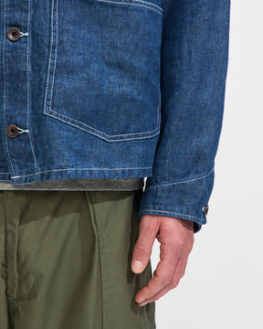 Beams Plus Engineer Jacket Twill Linen in Indigo Homme Essentials 