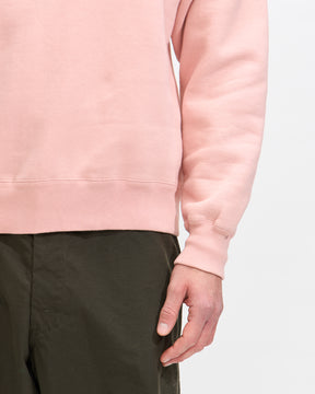 Beams Plus Sweat Crew Raised Back in Pink Homme Essentials