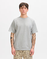 Beams Plus Sweat Short Sleeve Cut Off in Grey Homme Essentials 