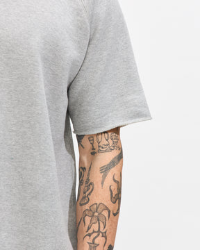 Beams Plus Sweat Short Sleeve Cut Off in Grey Homme Essentials 