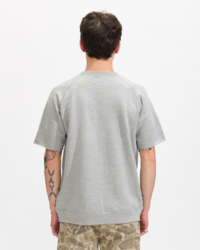 Beams Plus Sweat Short Sleeve Cut Off in Grey Homme Essentials 