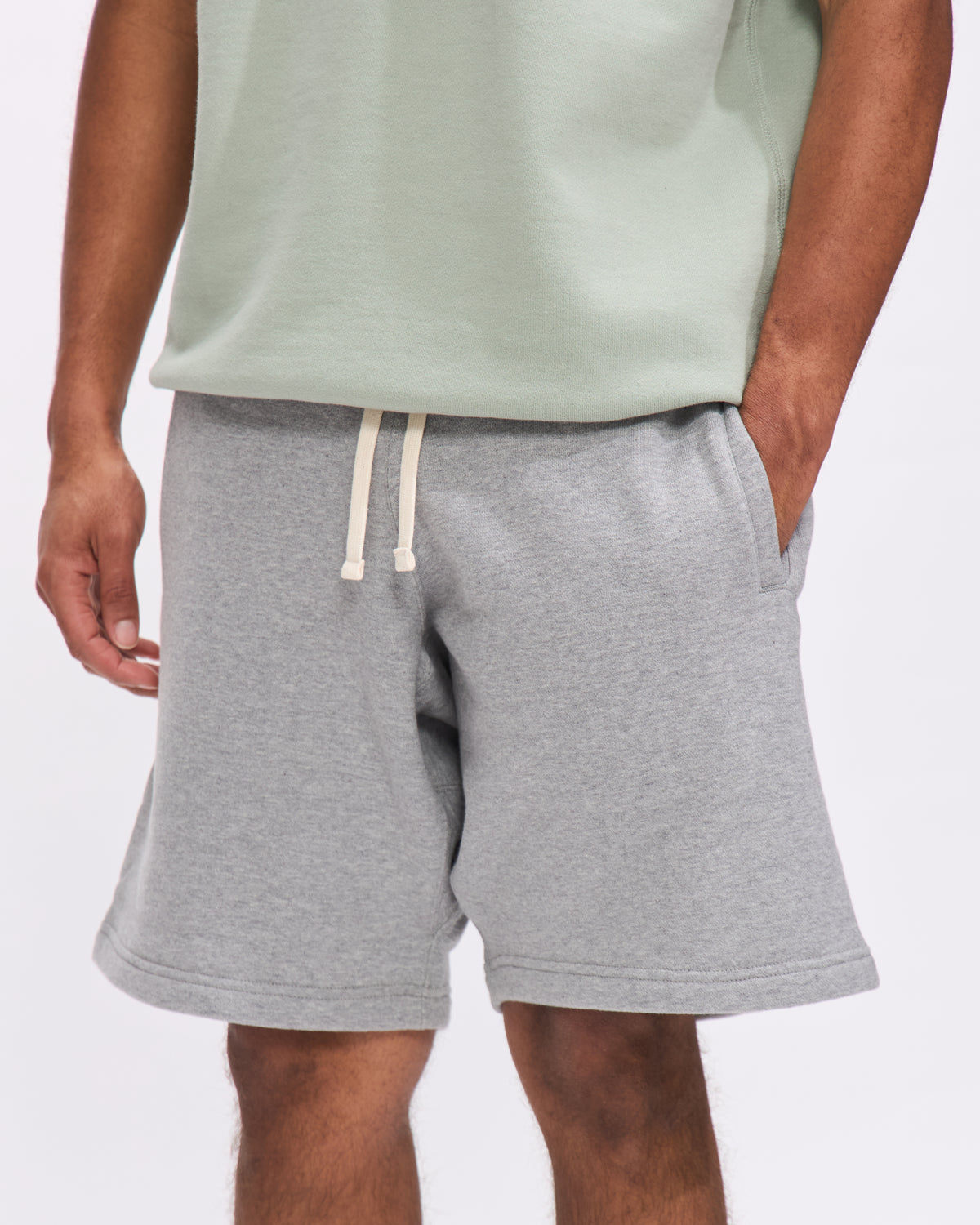 Beams Plus Sweat Shorts in Grey Homme Essentials 