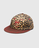 Brain Dead Logohead Long Brim Hat in Leopard Homme Essentials 