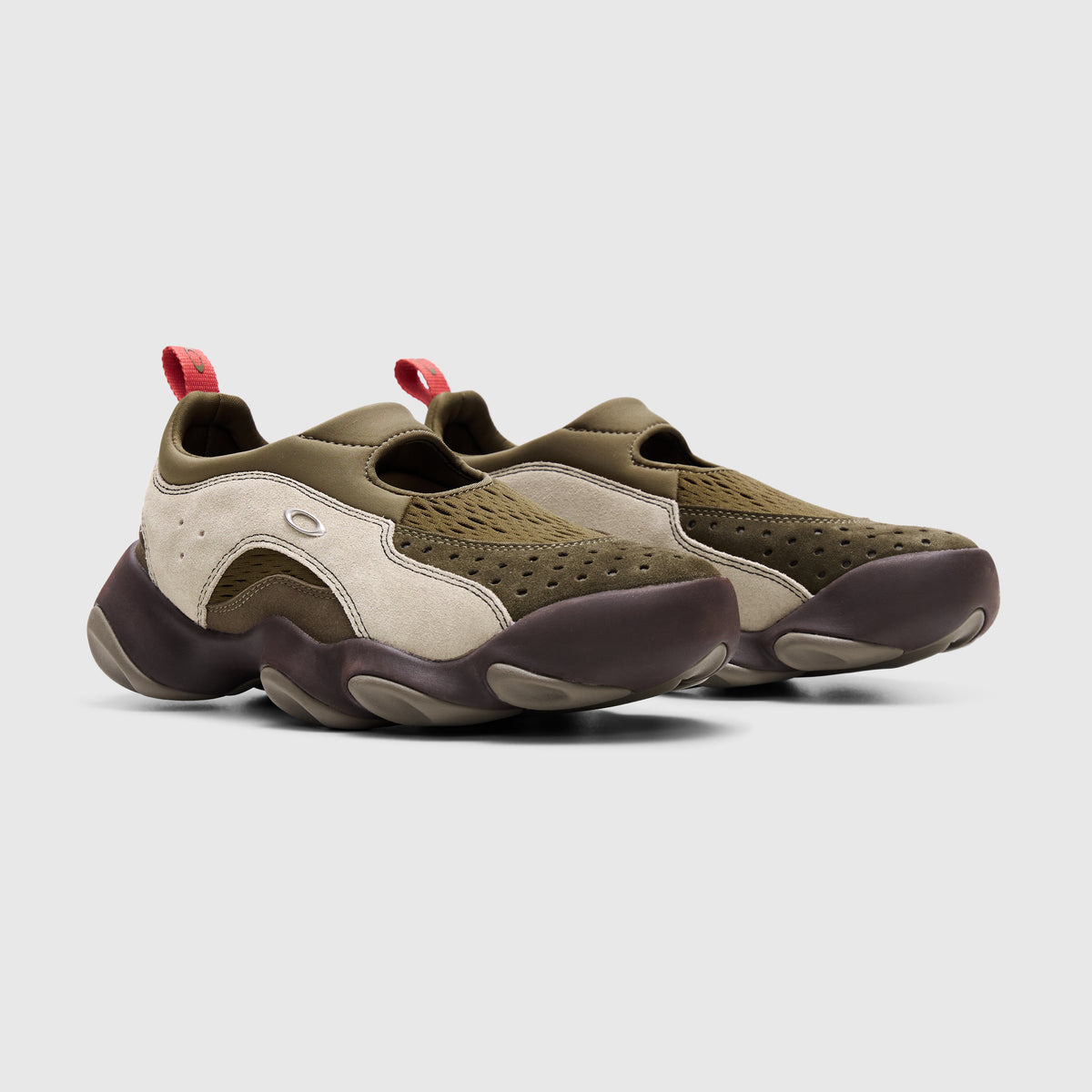 Brain Dead Oakley Factory Team Flesh Sandal in Stone/Olive