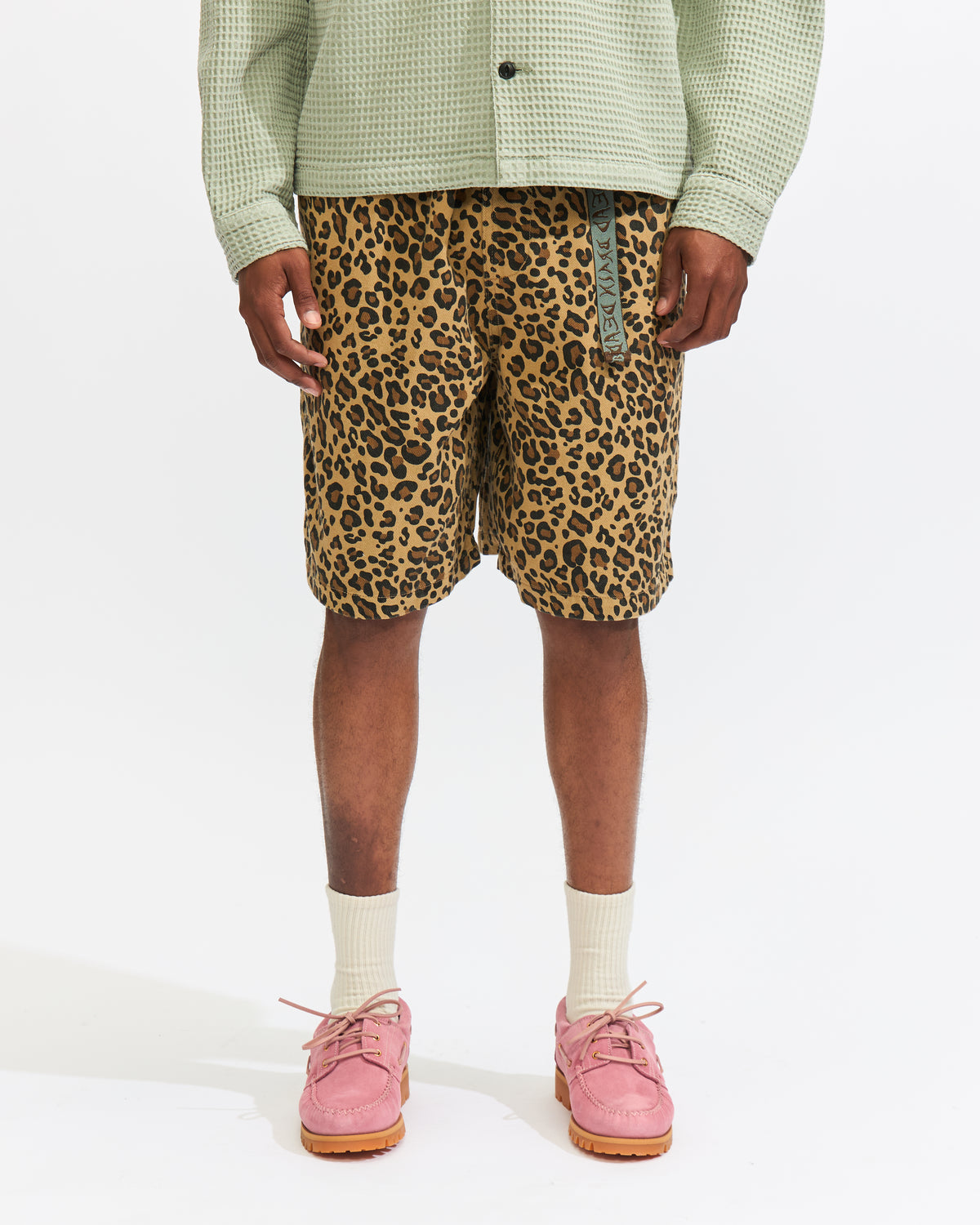 Brain Dead Twill Climber Short in Leopard Homme Essentials 