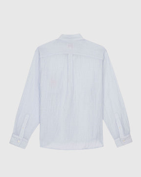 Brooks Brothers California Half Placket Oxford Button Up Shirt in Ice