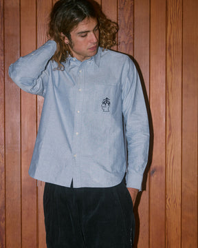 Brooks Brothers California Selvedge Oxford Button Up in Blue