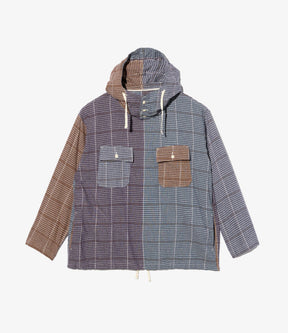 Cagoule Shirt in Multi Color Cotton Color Block Check