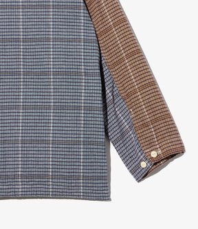 Cagoule Shirt in Multi Color Cotton Color Block Check