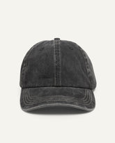 Garment Washed Cap in Black