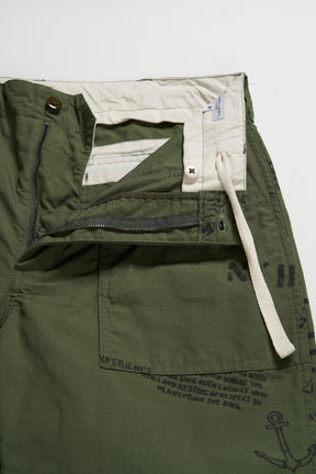 Fatigue Pant in Olive Graffiti Print Ripstop