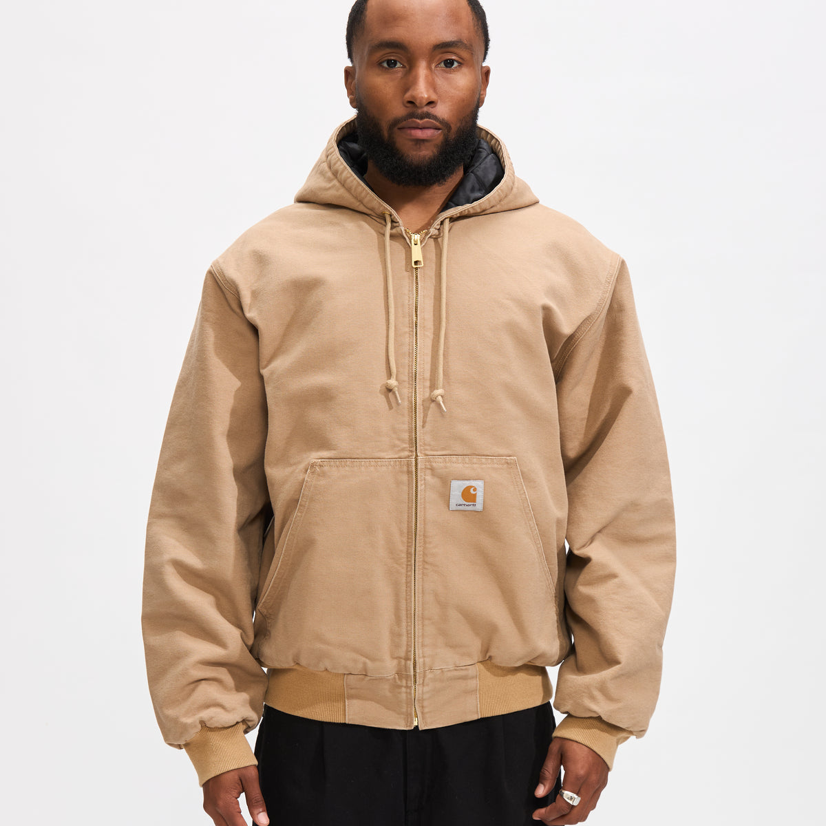 Carhartt WIP OG Active Jacket in Peanut Aged Canvas Carhartt WIP OG Active Jacket in Peanut Aged Canvas