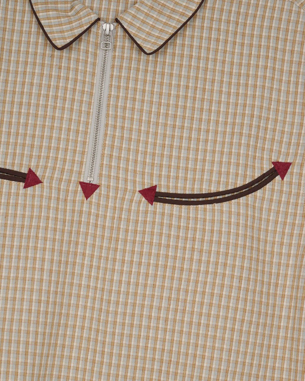 Check Western Shirt in Taupe