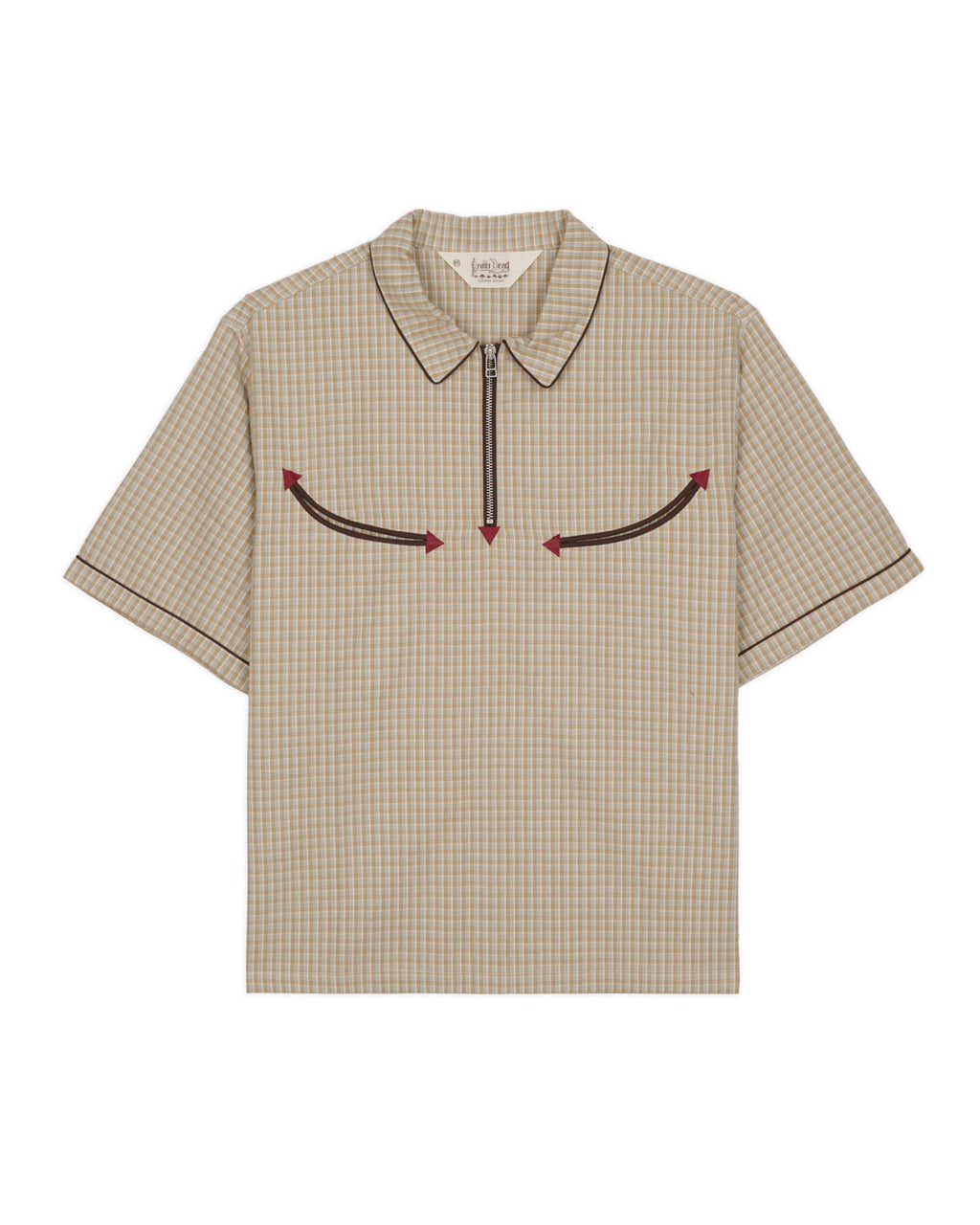 Check Western Shirt in Taupe