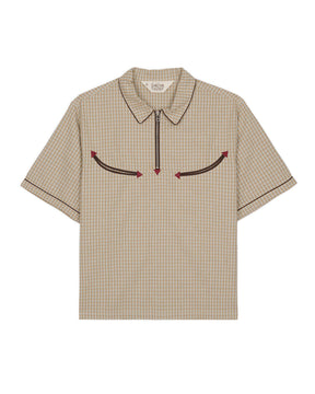 Check Western Shirt in Taupe