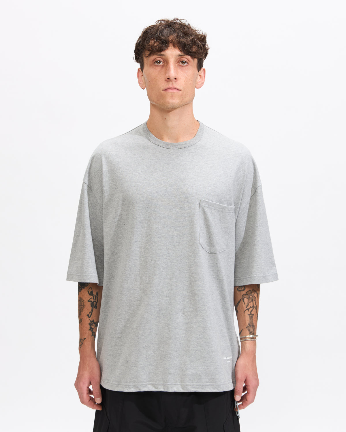Comme des Garçons Homme Drawstring Pocket T-Shirt in Grey Homme Essentials