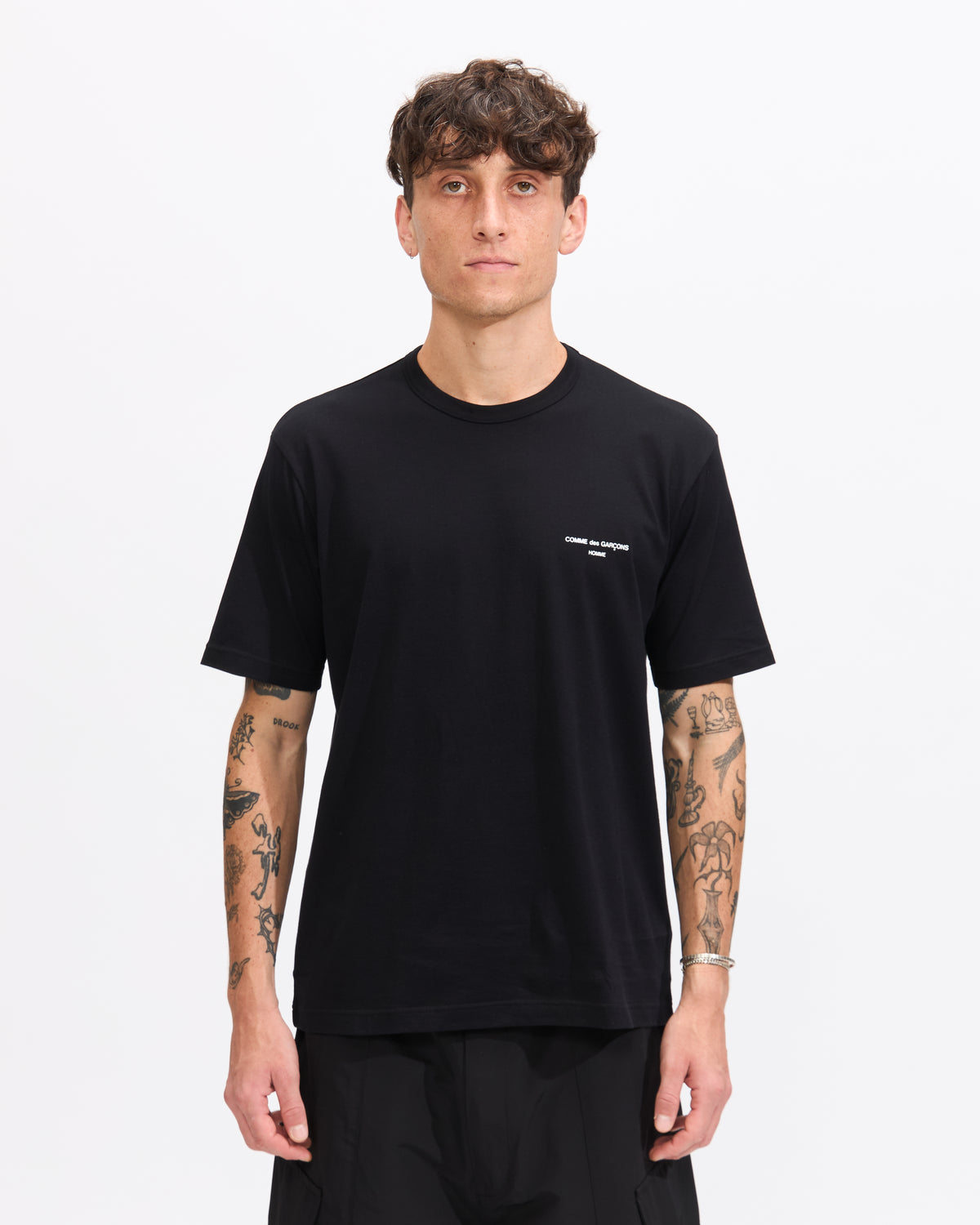 Comme des Garçons Homme Logo T-Shirt in Black Homme Essentials