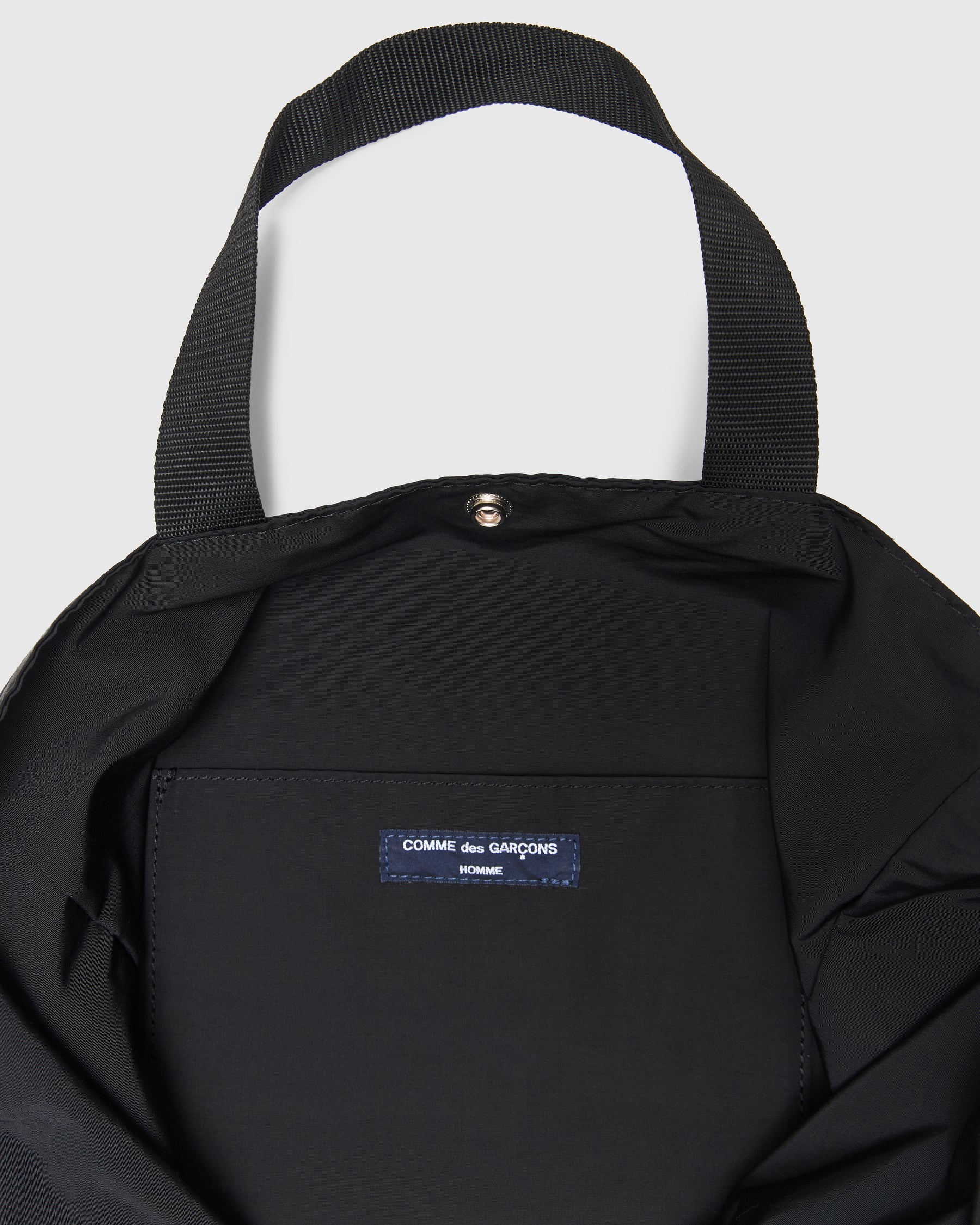 Comme des Garcons Homme Cotton Nylon Tote Bag in Black