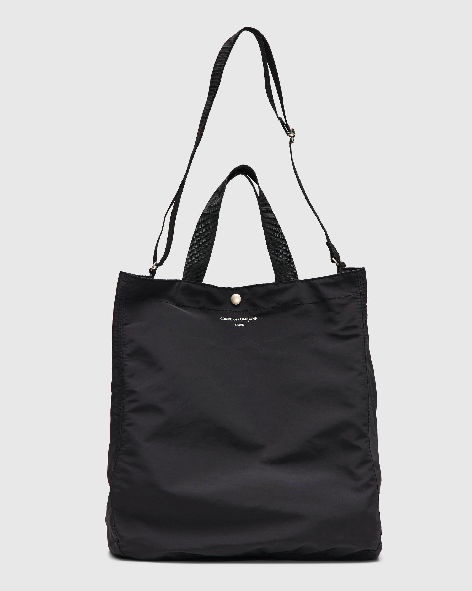 Cotton Nylon Tote Bag in Black Homme Essentials