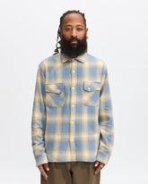 Crosscut Flannel in Powder Blue Homme Essentials 