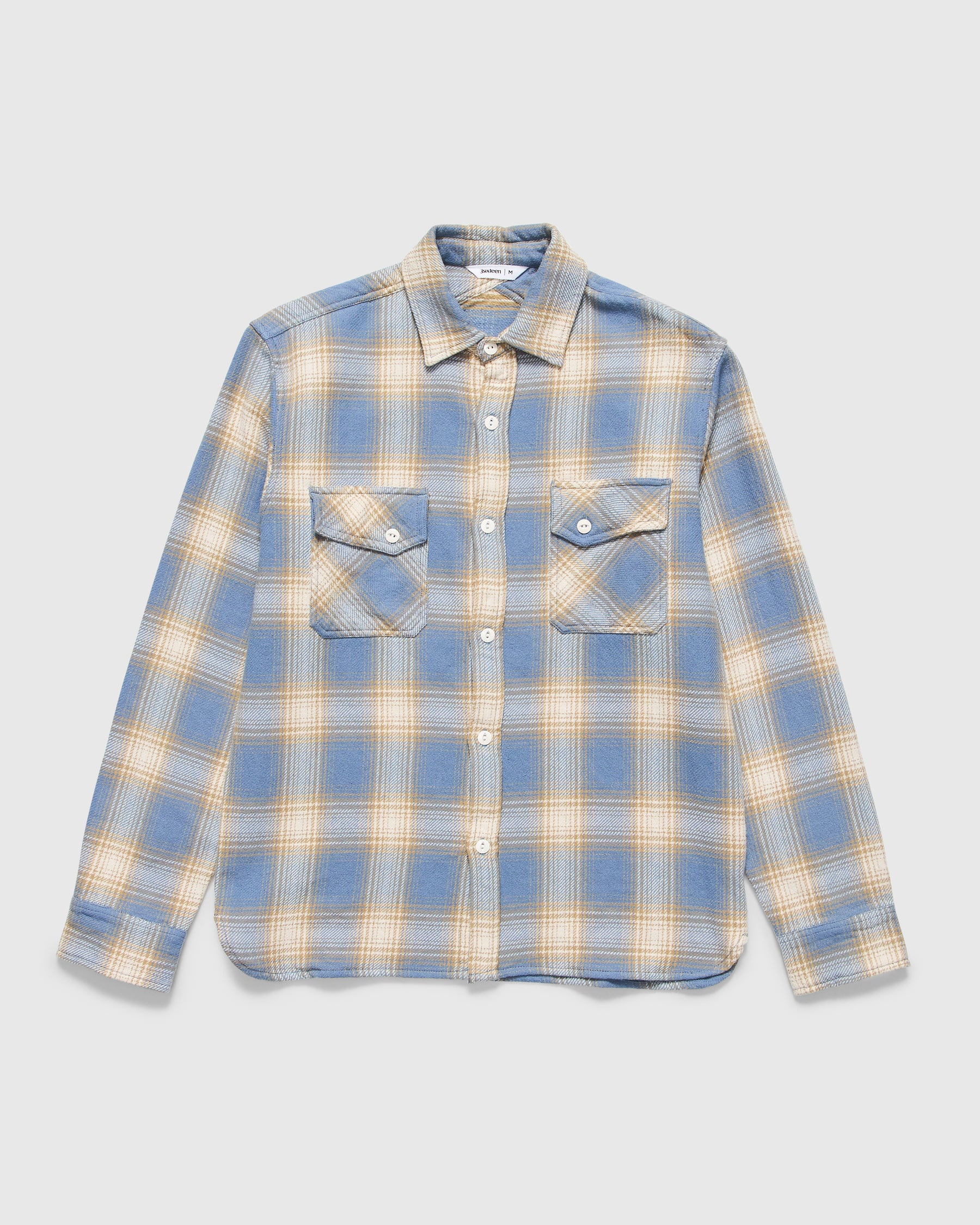 Crosscut Flannel in Powder Blue Homme Essentials 