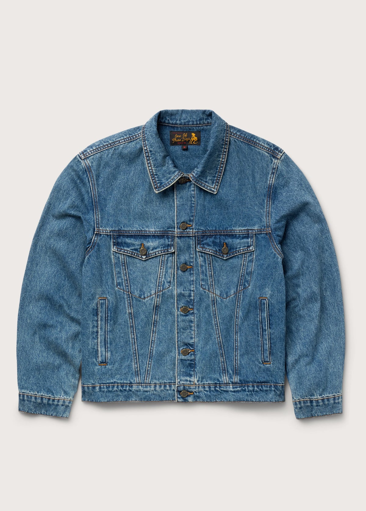 Denim Trucker Jacket in Washed Indigo