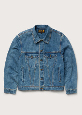 Denim Trucker Jacket in Washed Indigo