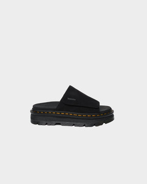 Zebzag Slide in Black E.H. Suede