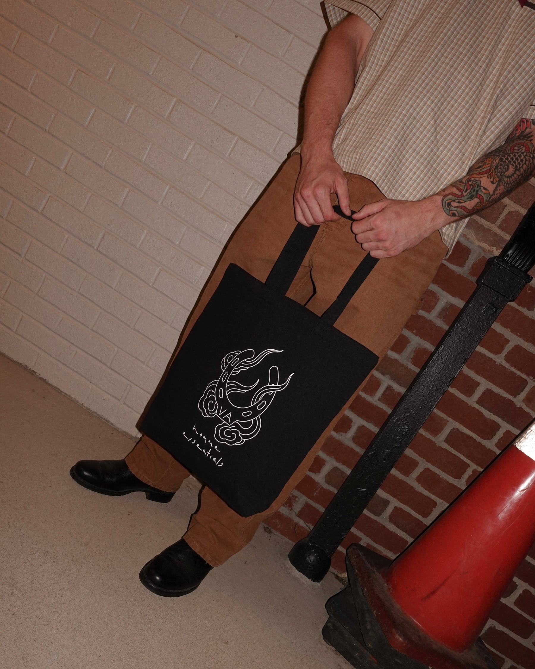 Good Luck Anniversary Tote Bag in Black