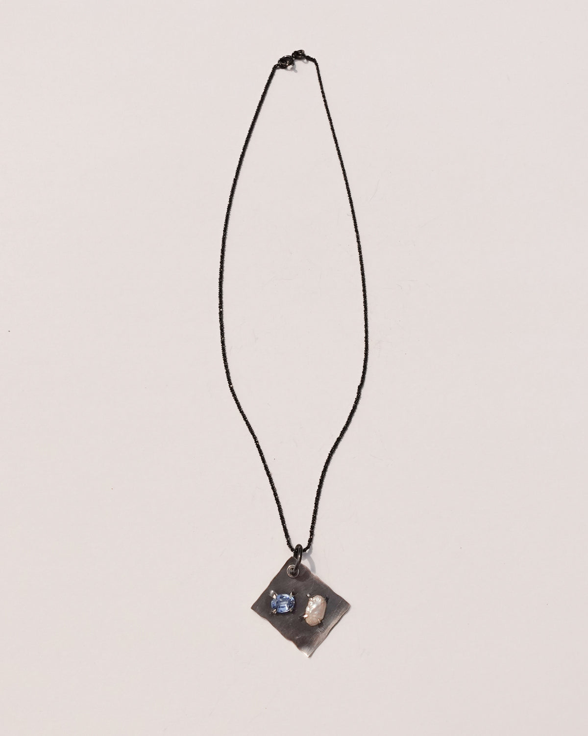 Spee x Homme Two-Stone Pendant with Glitter Chain