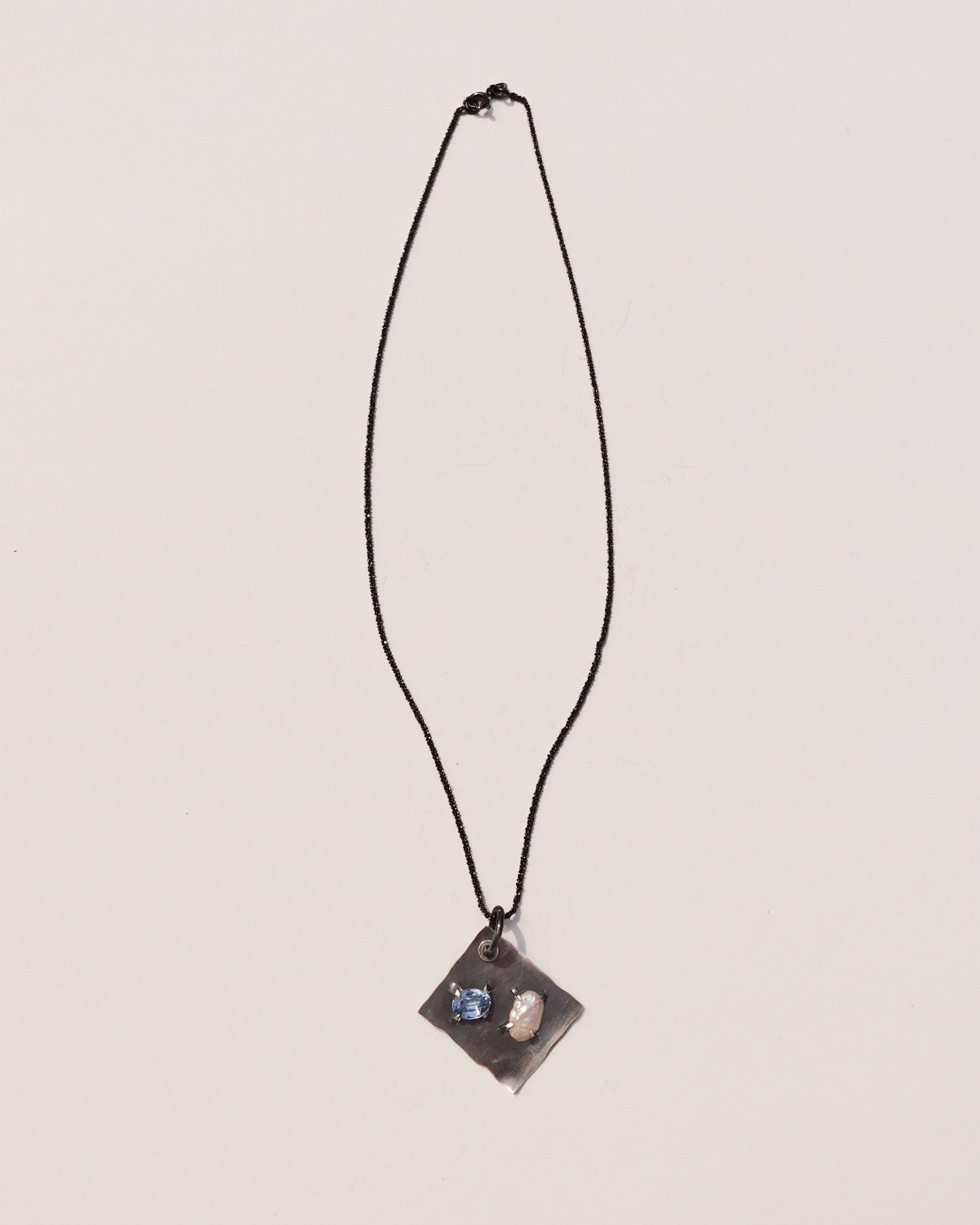Spee x Homme Two-Stone Pendant with Glitter Chain
