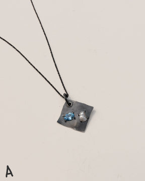 Spee x Homme Two-Stone Pendant with Glitter Chain
