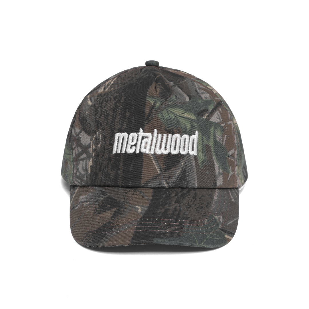 Metal Logo 5-Panel Hat in Real Leaf Camo