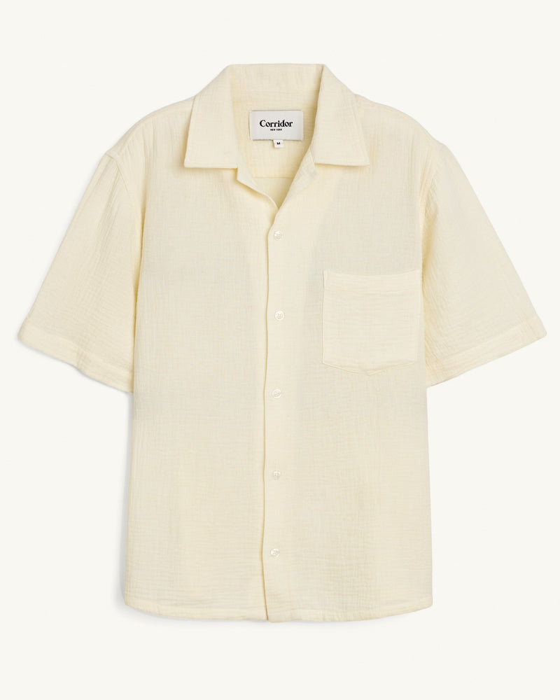 Double Cloth SS Shirt in Natural