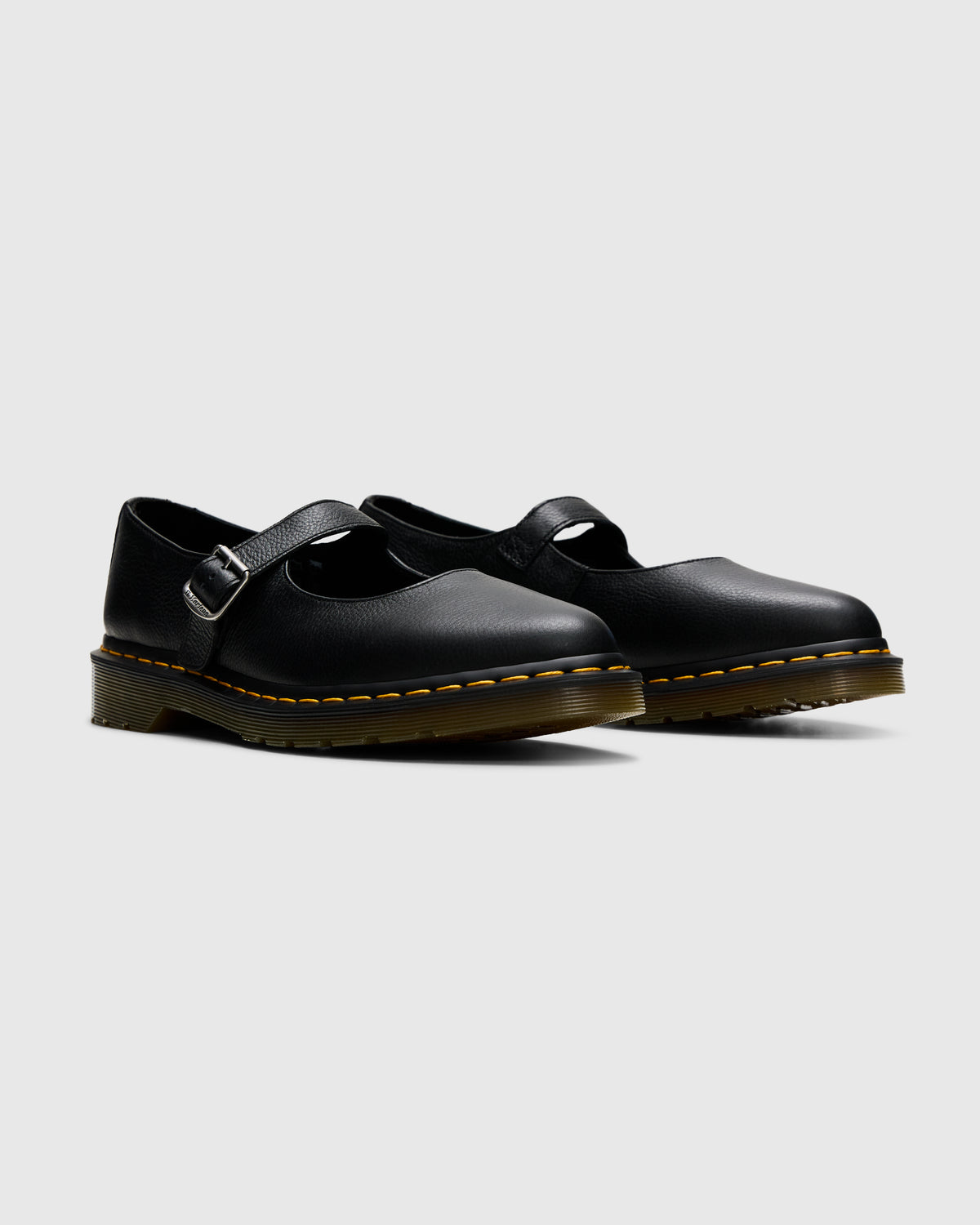Dr. Martens Elphie Virginia Leather Mary Jane Shoes in Black Homme Essentials 