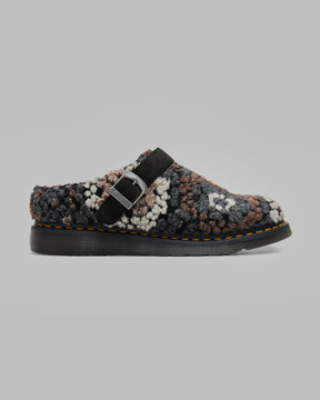 Dr. Martens Isham Crochet Wool Suede Mule in Black Homme Essentials