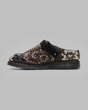 Dr. Martens Isham Crochet Wool Suede Mule in Black Homme Essentials