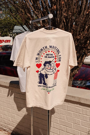 Worth Waiting Tee in Cream