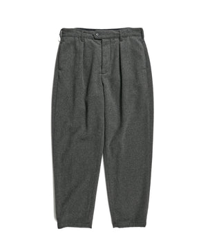 Carlyle Pant in Grey Wool Polyester Heavy Flannel