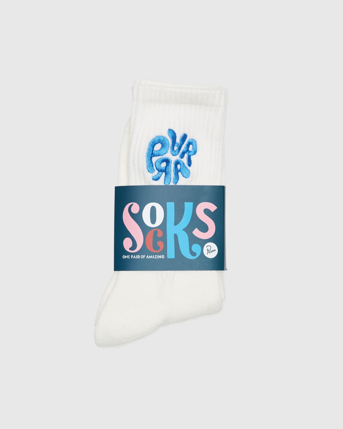 1976 Logo Crew Socks in Blue