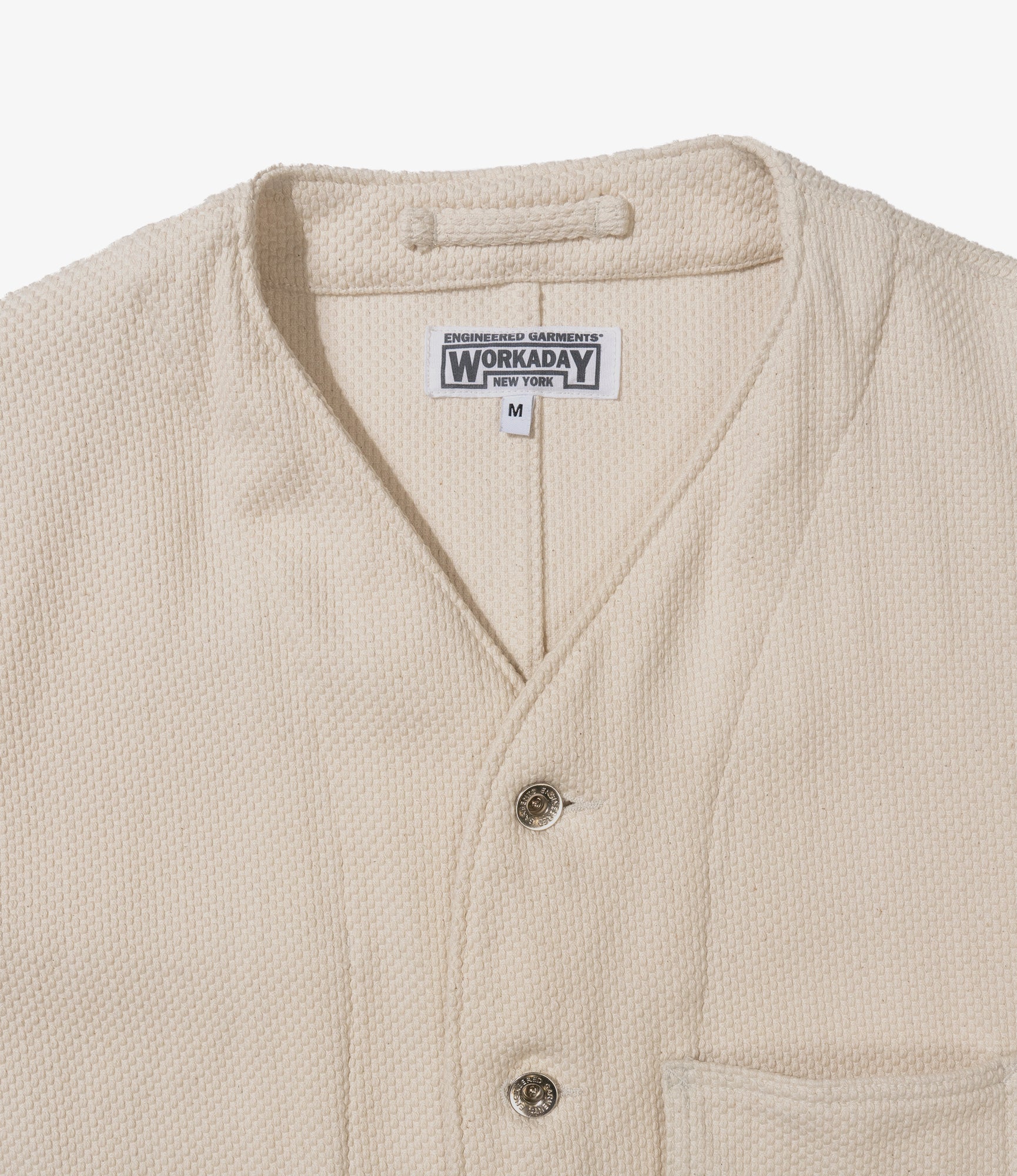 Engineer Short Jacket in Natural Heavy Basketweave