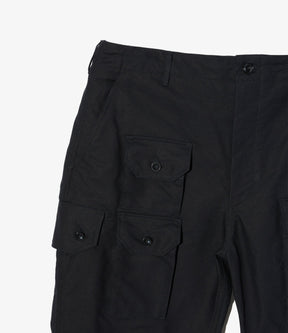 Flight Pant in Black Cotton Double Cloth