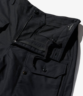 Flight Pant in Black Cotton Double Cloth