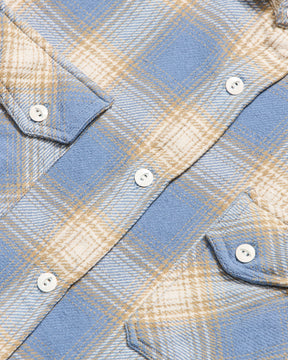 Crosscut Flannel in Powder Blue